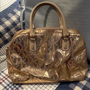 Michael Kors Metallic Rose Gold Satchel
